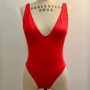 SOLID & STRIPED Red Swimsuit